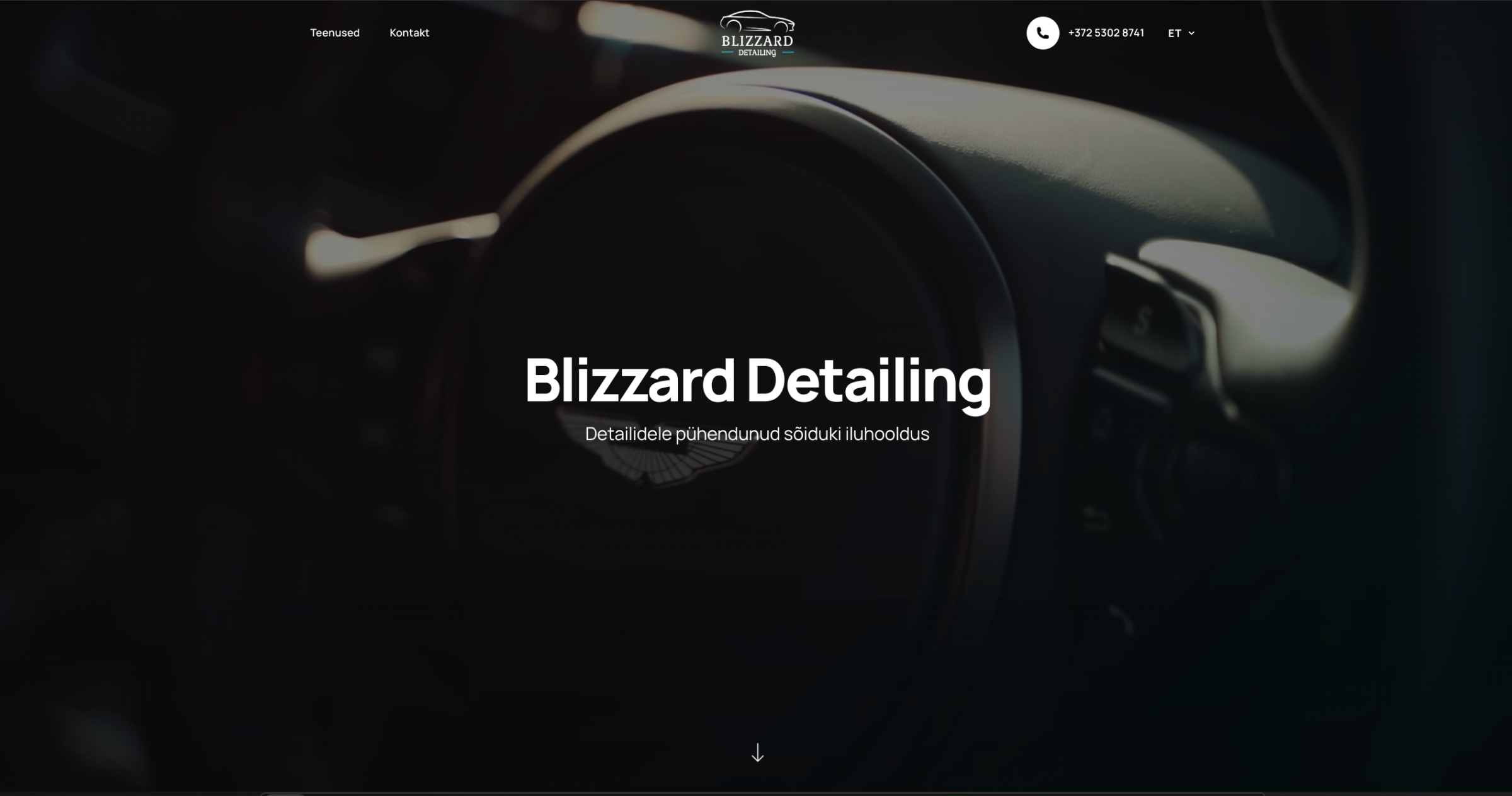 Blizzard Detailing — a trilingual website for a Tallinn car detailing studio